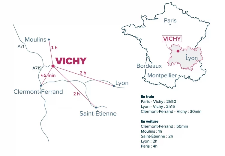 Localisation de Vichy en France